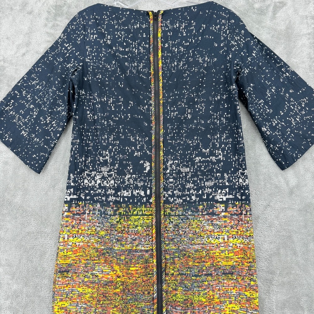 COS Community of Style Dress Womens 34 US 4 Bell Sleeve Abstract Sheath Full Zip - Picture 5 of 9